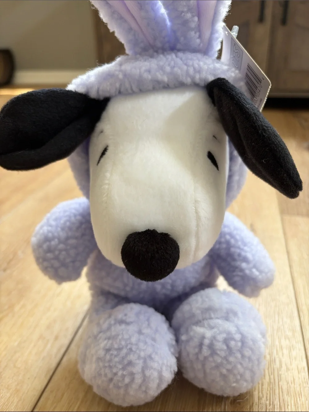 HALLMARK SNOOPY PEANUTS LIGHT PURPLE VIOLET EASTER BUNNY COSTUME PLUSH FIGURE